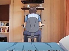 Animated Anime Girl With Large Breasts Receives A Tit Job